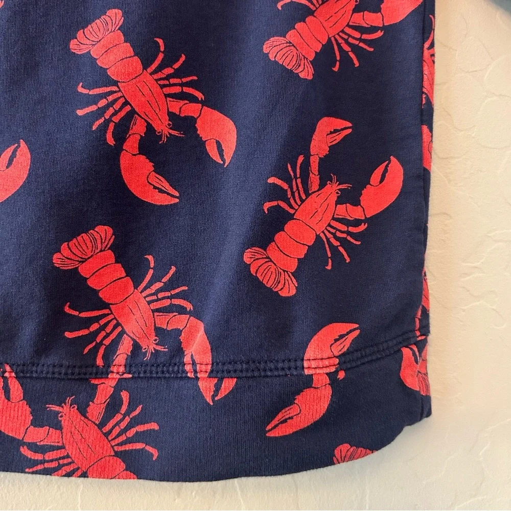 Old Navy long sleeve navy blue and red lobster print sweatshirt size 3T